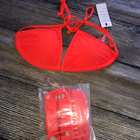 Zeraca triangle bikini NWT 2 piece coral blaze - Picture 2 of 3